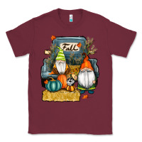 Burgundy farm truck autumn gnomes Classic Tee - RanaPortraitStore