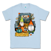Dusty Blue farm truck autumn gnomes Classic Tee - RanaPortraitStore