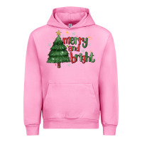 Fuchsia Pink Merry And Bright Urban Hoodie - MaliasSmallBusiness
