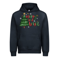 Navy Merry And Bright Urban Hoodie - MaliasSmallBusiness