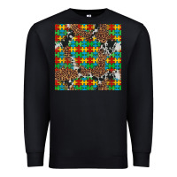 Black western autism seamless pattern Premium Sweatshirt - Artiststas