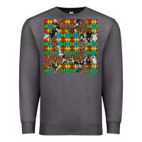 Charcoal Heather western autism seamless pattern Premium Sweatshirt - Artiststas