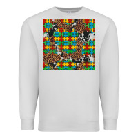 Dove Grey western autism seamless pattern Premium Sweatshirt - Artiststas