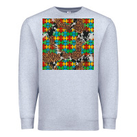 Heather Grey western autism seamless pattern Premium Sweatshirt - Artiststas