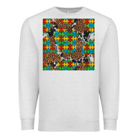 Oatmeal Heather western autism seamless pattern Premium Sweatshirt - Artiststas