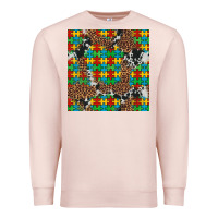 Pale Pink western autism seamless pattern Premium Sweatshirt - Artiststas