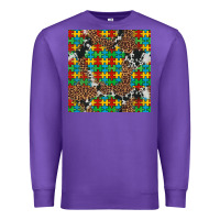 Purple western autism seamless pattern Premium Sweatshirt - Artiststas