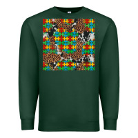 Sports Green western autism seamless pattern Premium Sweatshirt - Artiststas