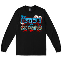 Black baseball granny with leopard Long Sleeve Tee - Zillion Design Studio