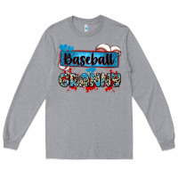 Heather Grey baseball granny with leopard Long Sleeve Tee - Zillion Design Studio