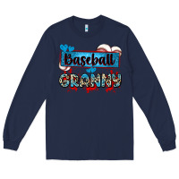 Navy baseball granny with leopard Long Sleeve Tee - Zillion Design Studio