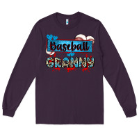 Plum baseball granny with leopard Long Sleeve Tee - Zillion Design Studio