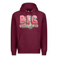 Burgundy big sister Premium Hoodie - MaliasSmallBusiness