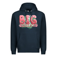 Navy big sister Premium Hoodie - MaliasSmallBusiness