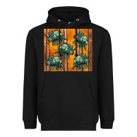 Black dinosaur triceratops Heavyweight Hoodie - Artiststas