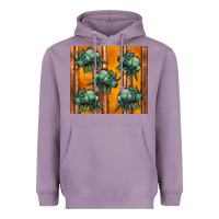 Lavender dinosaur triceratops Heavyweight Hoodie - Artiststas