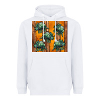 White dinosaur triceratops Heavyweight Hoodie - Artiststas