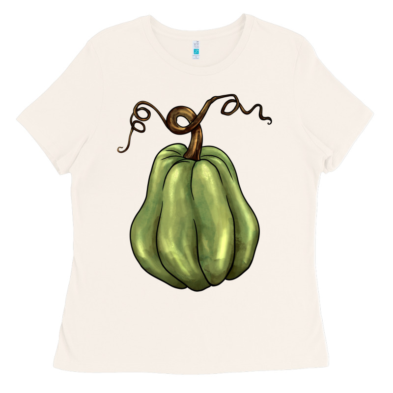 Gourd Green Pumpkin Ladies Tee by BarkalooDesign | Teevron