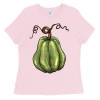 Bubblegum Pink gourd green pumpkin Ladies Tee - BarkalooDesign