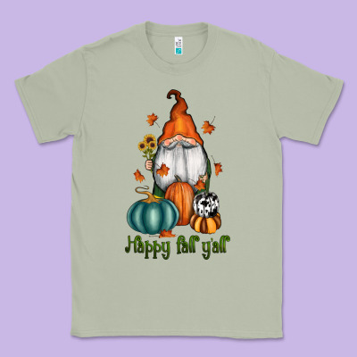 Happy Fall Y'all Gnome Classic Tee Designed By Ranaportraitstore