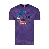 Cloud Purple land of the free because of the brave Vintage Tee - MaliasSmallBusiness