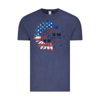 Vintage Denim land of the free because of the brave Vintage Tee - MaliasSmallBusiness
