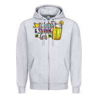 Heather Grey sunshine & sweet tea Zipper Hoodie - CowhideDigitalArt