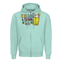 Seafoam sunshine & sweet tea Zipper Hoodie - CowhideDigitalArt