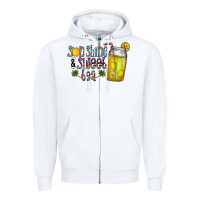 White sunshine & sweet tea Zipper Hoodie - CowhideDigitalArt