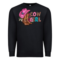 Black valentine day boots hat and roses Premium Sweatshirt - AdoDesignShop