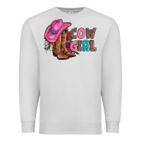 Dove Grey valentine day boots hat and roses Premium Sweatshirt - AdoDesignShop