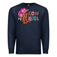 Navy valentine day boots hat and roses Premium Sweatshirt - AdoDesignShop