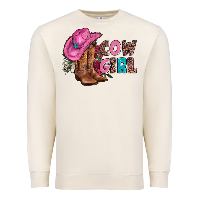 Valentine Day Boots Hat And Roses Premium Sweatshirt by AdoDesignShop | Teevron