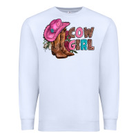 White valentine day boots hat and roses Premium Sweatshirt - AdoDesignShop
