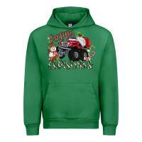 Emerald Merry Christmas Monster Truck Urban Hoodie - MaliasSmallBusiness