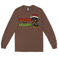 Chestnut merry and bright dachshund Long Sleeve Tee - RanaPortraitStore