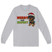 Moon Dust merry and bright dachshund Long Sleeve Tee - RanaPortraitStore
