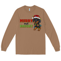 Toasted Coconut merry and bright dachshund Long Sleeve Tee - RanaPortraitStore
