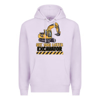 Lilac see you later excavator Premium Hoodie - MaliasSmallBusiness