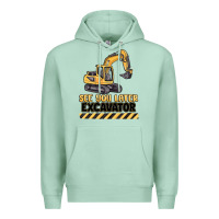 Seafoam see you later excavator Premium Hoodie - MaliasSmallBusiness