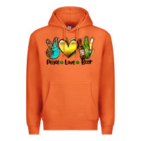 Carrot peace love beer Premium Hoodie - AdoDesignShop