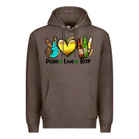 Coffee peace love beer Premium Hoodie - AdoDesignShop