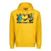 Lemon peace love beer Premium Hoodie - AdoDesignShop