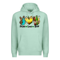 Seafoam peace love beer Premium Hoodie - AdoDesignShop