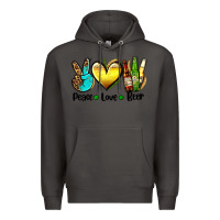 Smoke peace love beer Premium Hoodie - AdoDesignShop