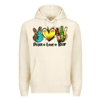 Tofu peace love beer Premium Hoodie - AdoDesignShop