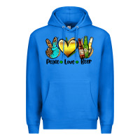 True Royal peace love beer Premium Hoodie - AdoDesignShop