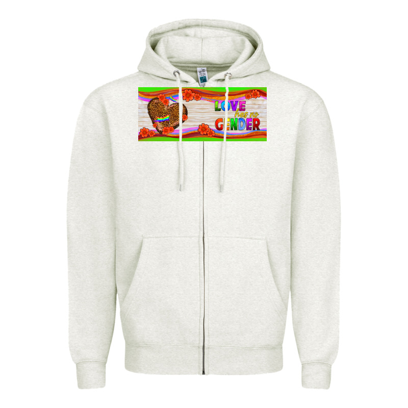 Love Has No Gender Mug 15 Oz Zipper Hoodie by HRA Design Shop | Teevron