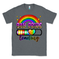 Charcoal Heather gay pride loading Classic Tee - Zillion Design Studio