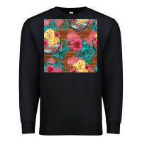 Black hatched egg easter chicks seamless pattern Premium Sweatshirt - Artiststas